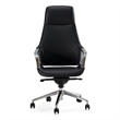 Pemberly Row Modern Black High Back Executive Office Chair in Leather
