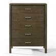 Pemberly Row Modern Wenge 5-Drawer Vertical Chest