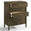 Pemberly Row Modern Wenge 5-Drawer Vertical Chest