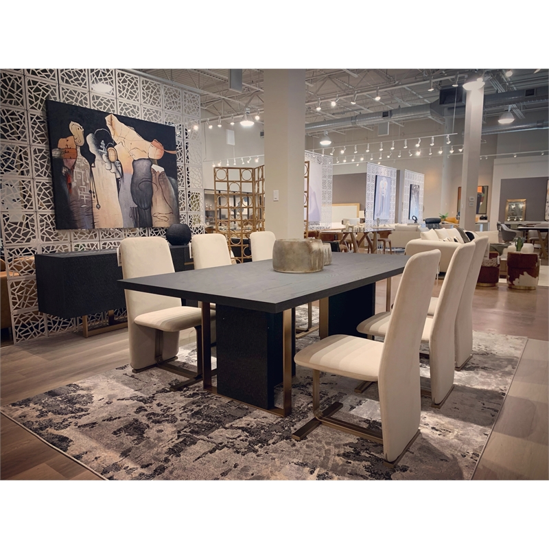 Pemberly Row Modern Beige Velvet Dining Chairs in 2-Piece Set