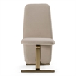 Pemberly Row Modern Beige Velvet Dining Chairs in 2-Piece Set