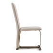 Pemberly Row Modern Beige Velvet Dining Chairs in 2-Piece Set