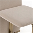 Pemberly Row Modern Beige Velvet Dining Chairs in 2-Piece Set