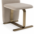 Pemberly Row Modern Beige Velvet Dining Chairs in 2-Piece Set