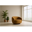 Pemberly Row Modern Mustard Polyester Swivel Accent Chair