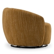 Pemberly Row Modern Mustard Polyester Swivel Accent Chair