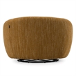 Pemberly Row Modern Mustard Polyester Swivel Accent Chair