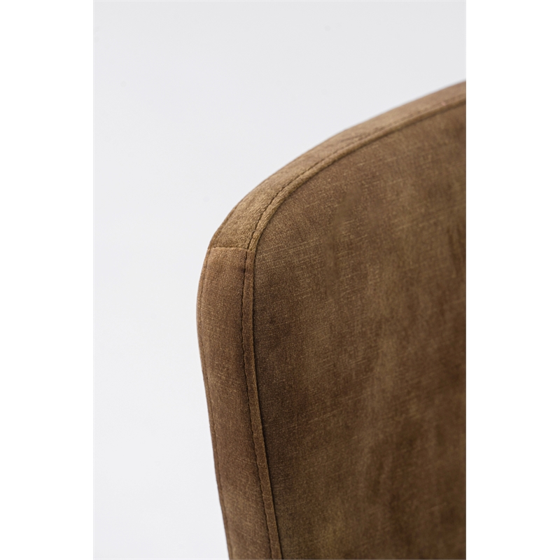 Pemberly Row Modern Camel Velvet Dining Chair Set of 2
