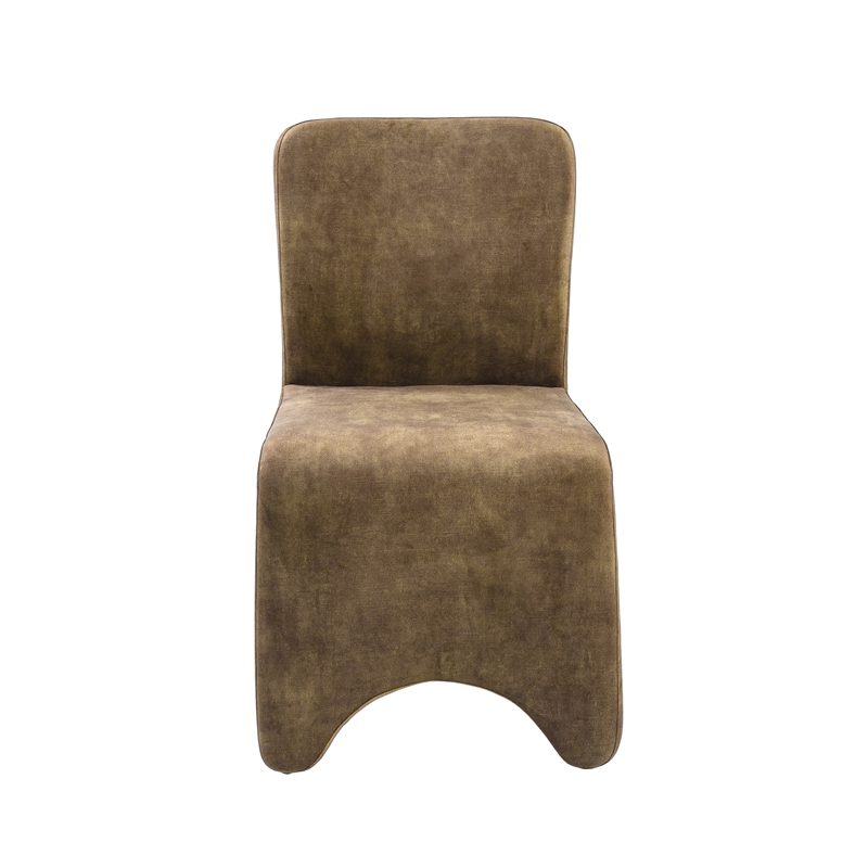 Pemberly Row Modern Camel Velvet Dining Chair Set of 2