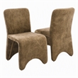 Pemberly Row Modern Camel Velvet Dining Chair Set of 2