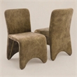 Pemberly Row Modern Camel Velvet Dining Chair Set of 2