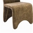 Pemberly Row Modern Camel Velvet Dining Chair Set of 2