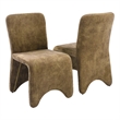 Pemberly Row Modern Camel Velvet Dining Chair Set of 2