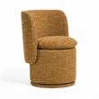 Pemberly Row Modern Mustard Fabric Swivel Dining Chair