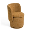Pemberly Row Modern Mustard Fabric Swivel Dining Chair