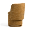 Pemberly Row Modern Mustard Fabric Swivel Dining Chair