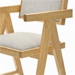 Pemberly Row Modern Beige Counter Stool Set of 2 in Rubberwood Natural Finish