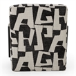 Pemberly Row Modern Black & White Fabric Accent Chair