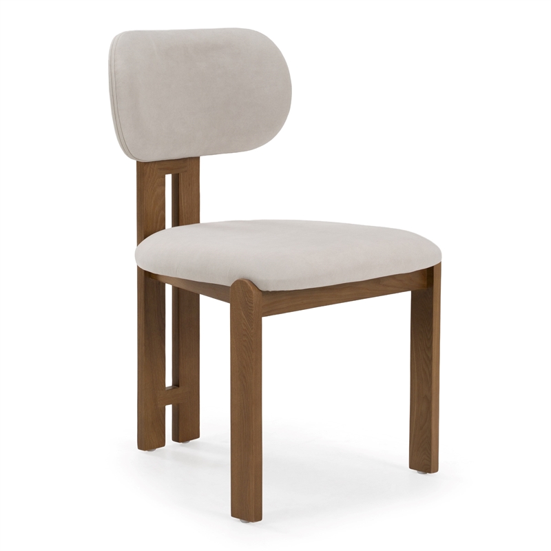 Pemberly Row Modern Light Grey Upholstered Dining Chair