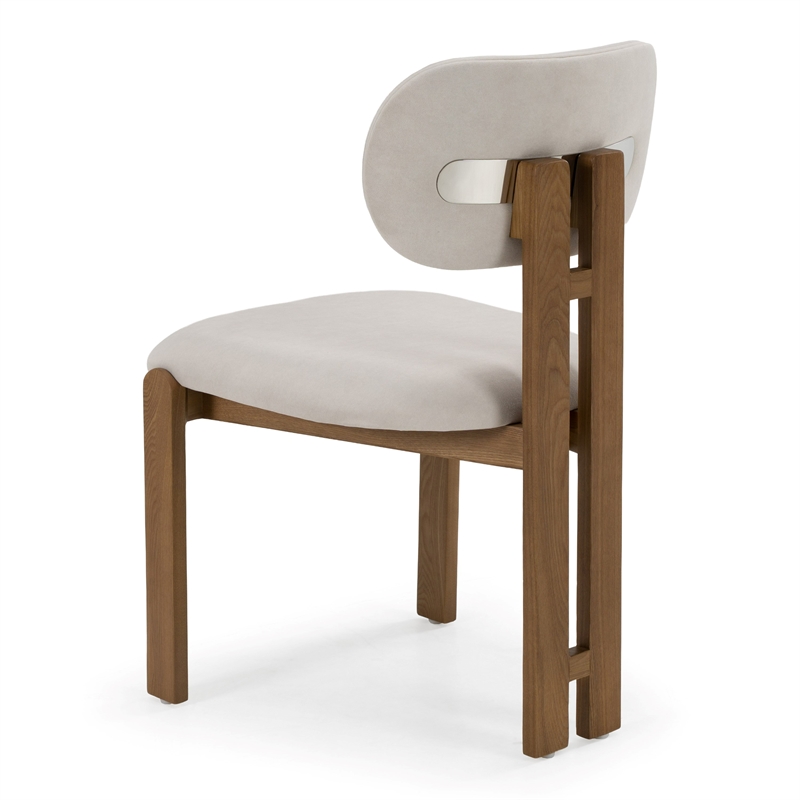 Pemberly Row Modern Light Grey Upholstered Dining Chair