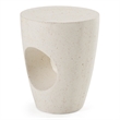 Pemberly Row Modern Terrazzo Concrete Dining Stool in White