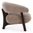 Pemberly Row Modern Tan Accent Chair with Brown Oak Legs