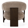 Pemberly Row Modern Tan Accent Chair with Brown Oak Legs