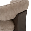Pemberly Row Modern Tan Accent Chair with Brown Oak Legs