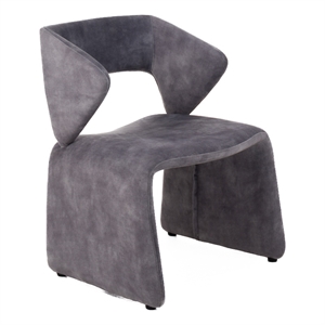 Pemberly Row Modern Light Gray Accent Chair with Foam Seating