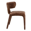 Pemberly Row Modern Camel Velvet Fabric Dining Chair