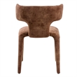 Pemberly Row Modern Camel Velvet Fabric Dining Chair