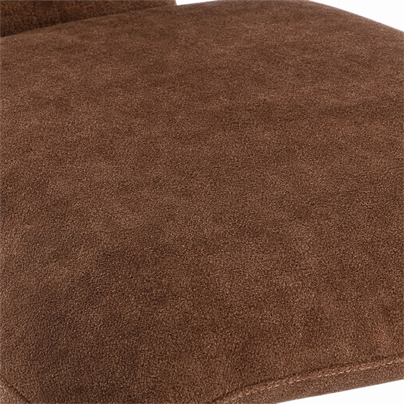 Pemberly Row Modern Camel Velvet Fabric Dining Chair