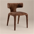 Pemberly Row Modern Camel Velvet Fabric Dining Chair