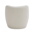 Pemberly Row Contemporary White Fabric Accent Chair with Birch Wood Legs
