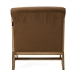 Pemberly Row Modern Brown Accent Chair with Wood Frame and Fabric Upholstery