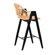 Pemberly Row Modern Rattan Counter Stool Set of 2 in Black Finish