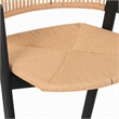 Pemberly Row Modern Rattan Counter Stool Set of 2 in Black Finish