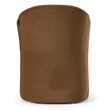 Pemberly Row Modern Brown Fabric Dining Chair with Rolling Casters