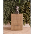 Pemberly Row Modern White Oak Vertical Chest with 4 Drawers