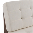 Pemberly Row Contemporary Off White Accent Chair with Oak Legs
