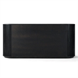 Pemberly Row Modern Black Acacia Dresser with Gold Metal Handles