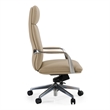 Pemberly Row Tan Vegan Leather Office Chair with Adjustable Features