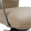 Pemberly Row Tan Vegan Leather Office Chair with Adjustable Features