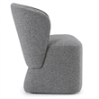 Pemberly Row Modern Gray Swivel Dining Chair in Polyester Fabric
