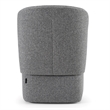 Pemberly Row Modern Gray Swivel Dining Chair in Polyester Fabric