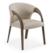 Pemberly Row Mid-Century Dining Chair in Grey Vegan Leather Ash Frame