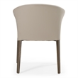 Pemberly Row Mid-Century Dining Chair in Grey Vegan Leather Ash Frame