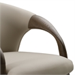 Pemberly Row Mid-Century Dining Chair in Grey Vegan Leather Ash Frame