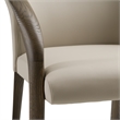 Pemberly Row Mid-Century Dining Chair in Grey Vegan Leather Ash Frame