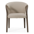 Pemberly Row Mid-Century Dining Chair in Grey Vegan Leather Ash Frame